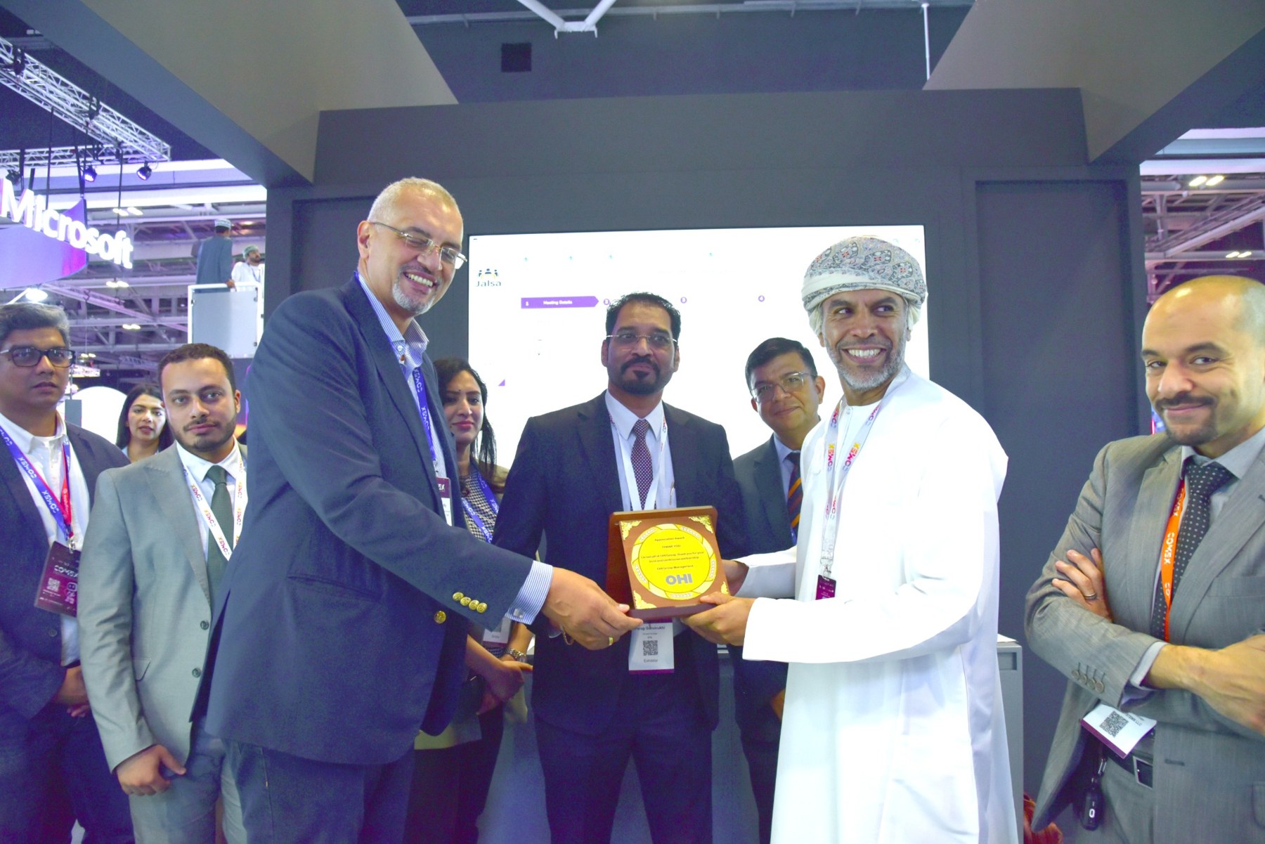 Sherif receiving recognition at an event
